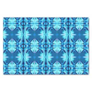 Tie Dye Pattern in Indigo and Ice Blue Tissue Paper