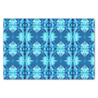 Tie Dye Pattern in Indigo and Ice Blue Tissue Paper