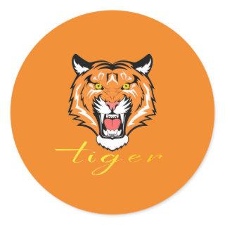 Tiger Classic Round Sticker