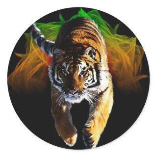 Tiger Classic Round Sticker