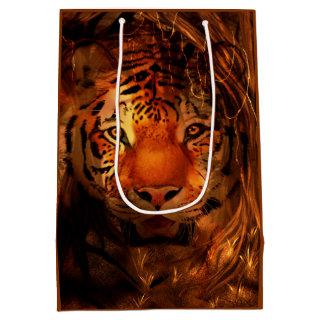 Tiger face medium gift bag