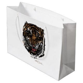 Tiger Face (Signature Design) Large Gift Bag