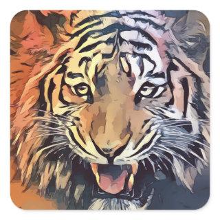 Tiger face stickers