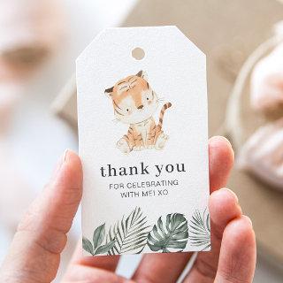 Tiger Greenery Thank You Gift Tags