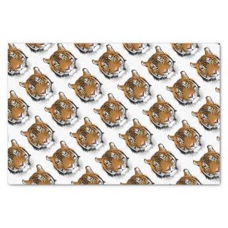 Tiger Head Print Design Tissue Paper