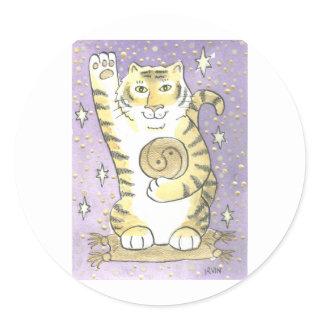 Tiger Luck Classic Round Sticker
