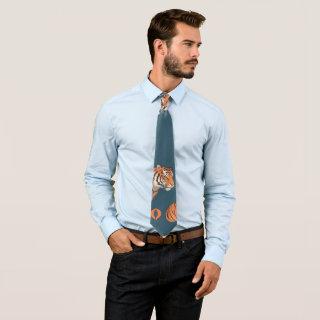 Tiger Retro Colorful Personalized Pattern Neck Tie