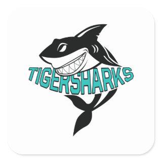 Tiger Sharks Square Sticker