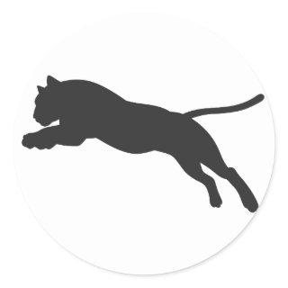 Tiger silhouette - Choose background color Classic Round Sticker