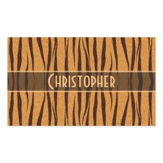 Tiger Stripes Skin Pattern Personalize Rectangular Sticker