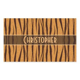 Tiger Stripes Skin Pattern Personalize Rectangular Sticker