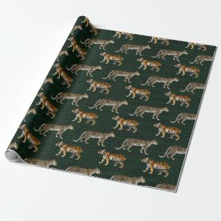 Tigers and Leopards on Green
