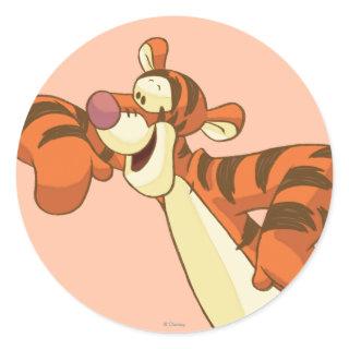 Tigger 3 classic round sticker