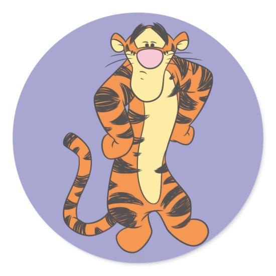 Tigger 9 classic round sticker