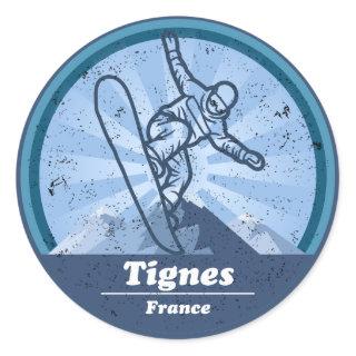 Tignes Snowboard - Ski resort Classic Round Sticker