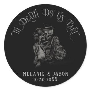 Til Death Do Us Part Gothic Wedding Classic Round Sticker