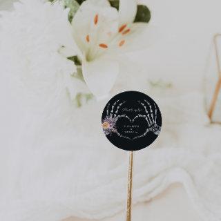 'Til Death Do Us Part | Halloween Wedding  Classic Round Sticker