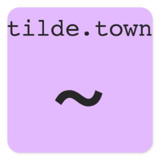tilde.town little square sticker