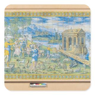Tile depicting the Story of Noah Square Sticker