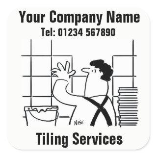 Tiling Services Cartoon Stickers