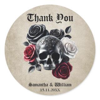 Till Death Do Us Part Halloween Wedding  Classic Round Sticker