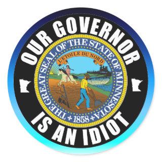 Tim Walz is an idiot Classic Round Sticker