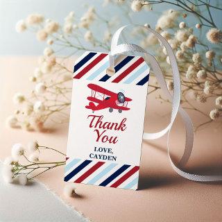 Time Flies Airplane Birthday Gift Tags
