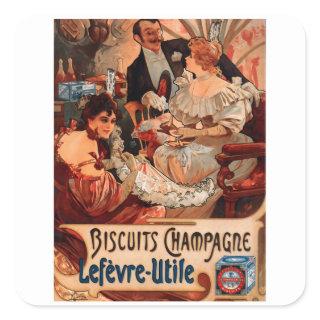 Time for Tea - Vintage Tea Ad Square Sticker