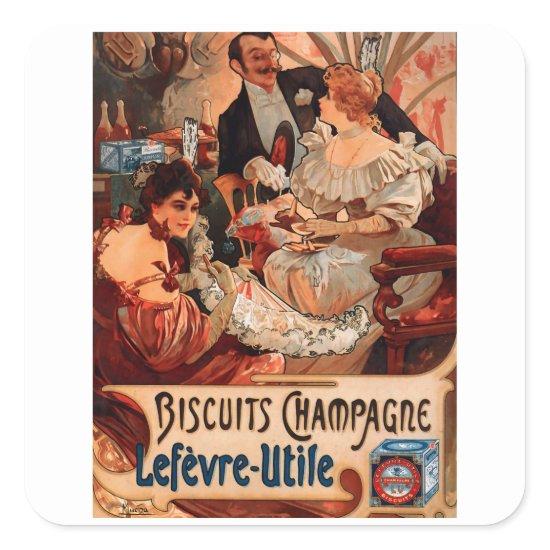 Time for Tea - Vintage Tea Ad Square Sticker