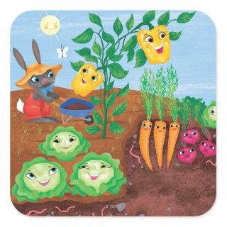 Time To Count-Garden Square Sticker