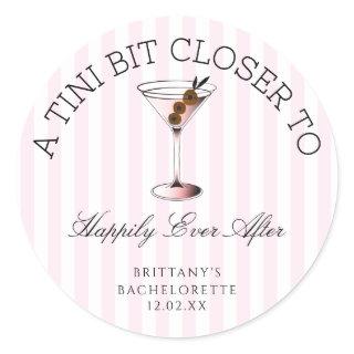 Tini Bit Closer To Happily Ever After Bachelorette Classic Round Sticker
