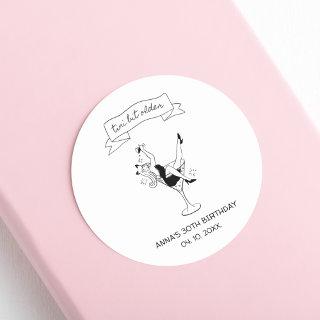Tini Bit Older Espresso Martini Birthday Classic Round Sticker