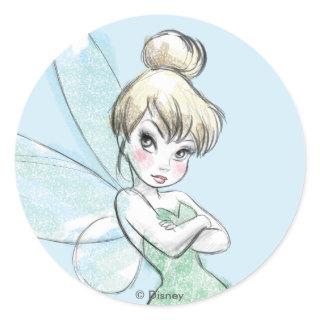 Tinker Bell | Arms Crossed Pastel Classic Round Sticker