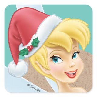 Tinker Bell | Tinker Bell In Santa Hat Square Sticker