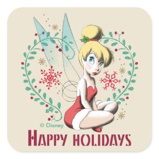 Tinker Bell | Vintage Happy Holidays Square Sticker