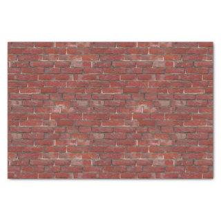 Tiny Deep Red Bricks Urban Pattern Tissue Paper