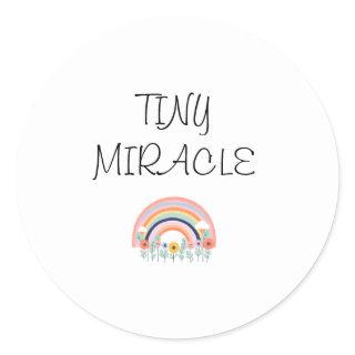 Tiny Miracle Baby Onsie Classic Round Sticker