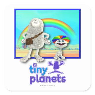Tiny Planets - Making Rainbows Square Sticker