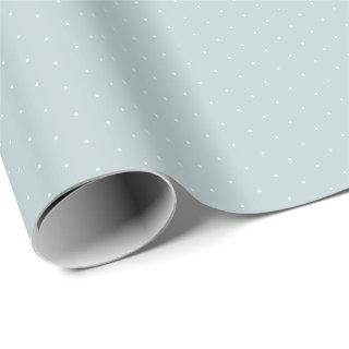 Tiny polka dots dusty blue white pattern gift