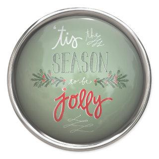 Tis The Season To Be Jolly Classic Round Sticker