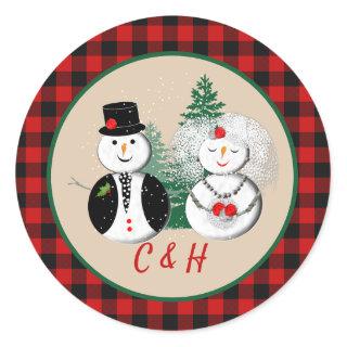 Tis The Season To Be Married Winter Cute Classic Round Sticker