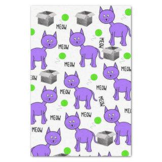 Tissue Paper Purple Cats Meow