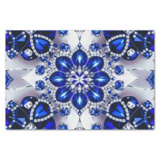 Tissue paper with Blue White colors design