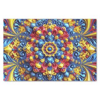 Tissue paper with Romanian colors abstract design