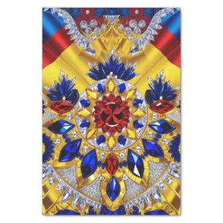 Tissue paper with Romanian colors design