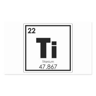 Titanium chemical element symbol chemistry formula rectangular sticker