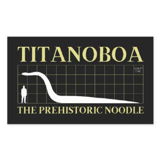 Titanoboa Extinct Large Snake Prehistoric Noodle Rectangular Sticker
