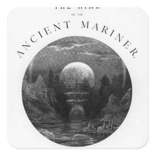 Title page from 'The Rime of the Ancient Mariner' Square Sticker