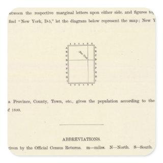 Title Page of Verso Indexed Atlas Square Sticker