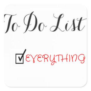 To Do List Positive Affirmations Message Square Sticker